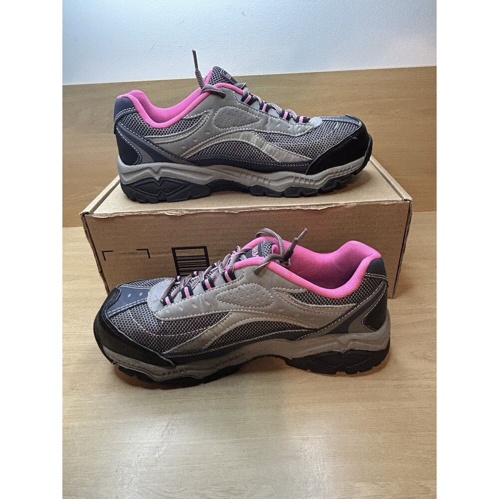 Brahma Sacha Womens 9.5 Pink Gray Steel Toe Sneakers WWBR0340031 - Picture 2 of 10